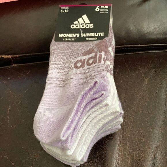 Adidas Superlite Compression No Show Socks 6pk - Picture 1 of 4